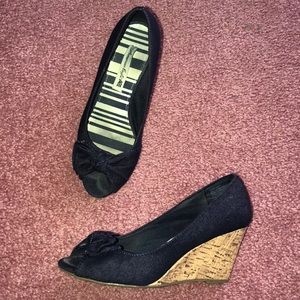 American eagle demin wedges